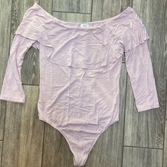 Aritzia Wilfred Off Shoulder Longsleeve Bodysuit - Picture 1 of 6
